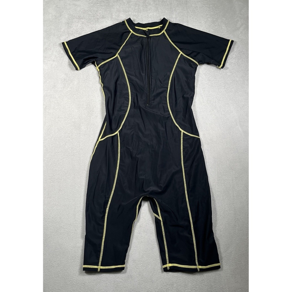 ROSKIKI Swimsuit Womens Size Small Black Short Sleeve Sports Surfing One Piece